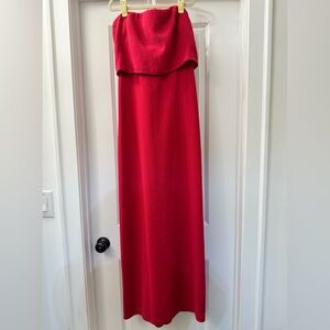 Halston Hot Pink Strapless Gown (Saks)
